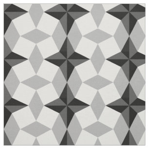 Tissu Starbust noir et gris et Motif Rhombus