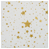 Tissu Stars2 d'or - Blanc pur (Échantillon)