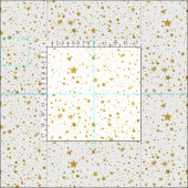 Tissu Stars2 d'or - Blanc pur (Carreau)