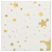 Tissu Stars2 d'or - Blanc pur (Détail)