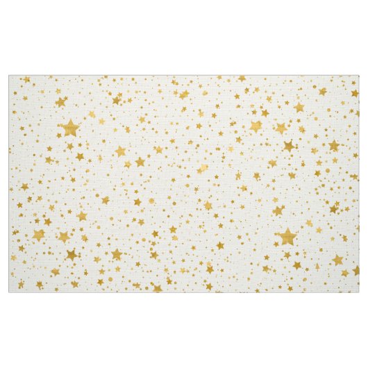 Tissu Stars2 d'or - Blanc pur (Fat Quarter)