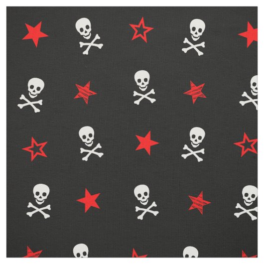 Tissu Stars & Skuls & Crossbones (Échantillon)