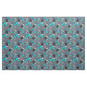 Tissu Steampunk Funky Gothic Gris et Bleu Motif (Fat Quarter)