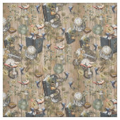 Tissu Steampunk Graphic Element Collections sur bois (Échantillon)