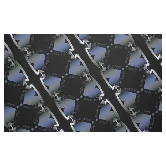 Tissu Steampunk Heart Series Blue Neon (Fat Quarter)