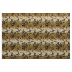 Tissu Steampunk, libellules impressionnantes avec des