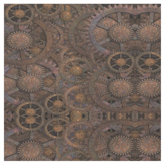 Tissu Steampunk Rusty Cogs Fabric (Fermer)