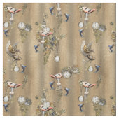 Tissu Steampunk sur cuir or tan (Échantillon)