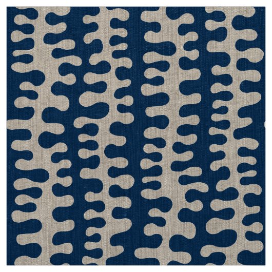 Tissu Stripes Bio - Style Indigo (Échantillon)