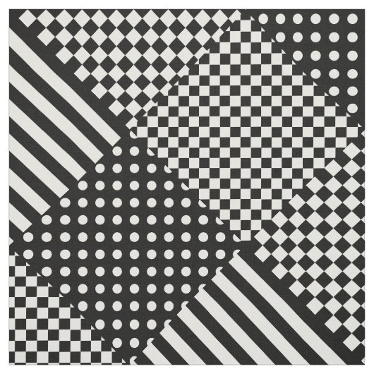 Tissu Stripes Check Harlequin Pois Conception mixte (Échantillon)