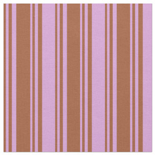 Tissu Stripes couleur sienne et prune
