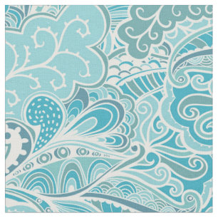 Tissu Structure Abstraite d'aqua florale