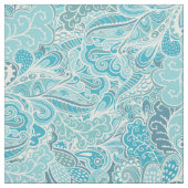 Tissu Structure Abstraite d'aqua florale (Échantillon)
