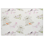 Tissu Structure de cage florale pour oiseaux (Fat Quarter)