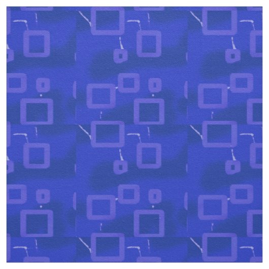 Tissu Structure de circuit géométrique Royal Blue (Échantillon)