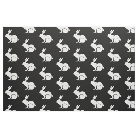 Tissu Structure de conception de lapins blancs (Fat Quarter)