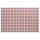 Tissu Structure de conception de pont en noir et rouge (Fat Quarter)