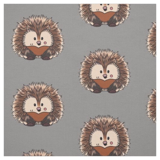 Tissu Structure de hérisson adorable (Échantillon)