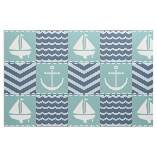 Tissu Structure de surface composée marine (Fat Quarter)