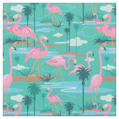 Tissu Structure d'impression Flamant rose (Fermer)