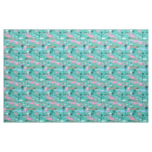Tissu Structure d'impression Flamant rose (Fat Quarter)