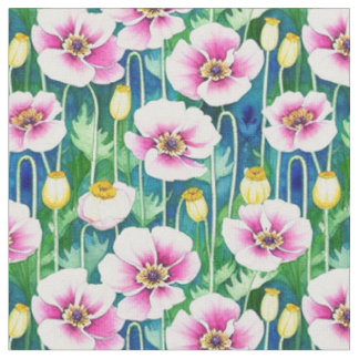 Tissu Structure d'impression fleur sauvage