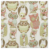 Tissu Structure du groupe Pastel Owl (Échantillon)