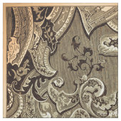 Tissu Structure en panneau de fleurs victorienne ornée (Échantillon)