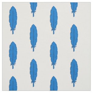 Tissu Structure en plumes bleu clan SCA