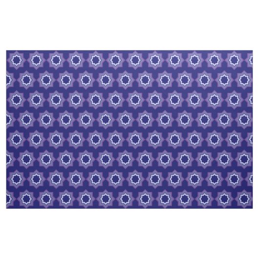 Tissu Structure Motif Blue Star (Yard)