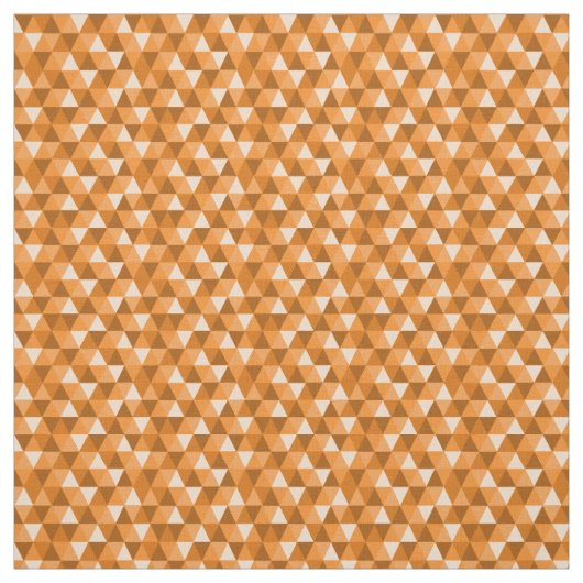 Tissu Structure Motif triangles géométriques orange (Échantillon)
