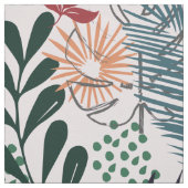Tissu Structure Motif végétale tropicale florale (Échantillon)
