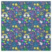 Tissu Structure Peace & Love (Échantillon)