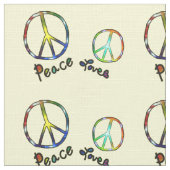 Tissu Structure Peace & Love (Détail)