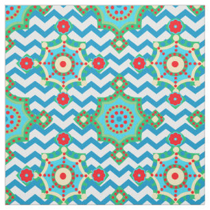 Tissu Style Boho   Couleurs du carnaval Chevron