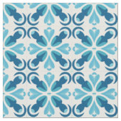 Tissu Style Carrelage bleu Motif (Fermer)