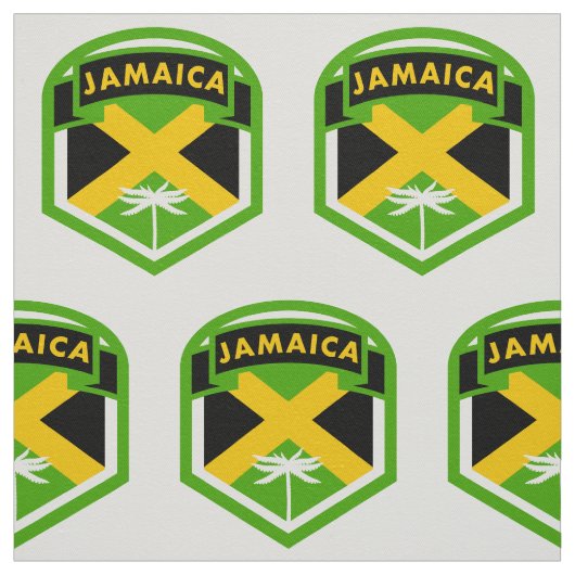 Tissu Style du logo du drapeau jamaïcain (Échantillon)