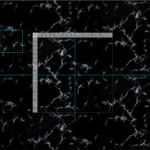 Tissu Style marbre élégant4 - Noir et blanc (Carreau)