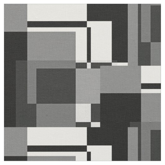 Tissu Style Mondrian gris Abstrait moderne géométrique c (Fermer)