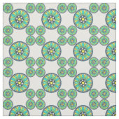 Tissu Style Victorien Art Déco Vert (Échantillon)