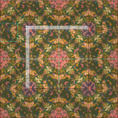 Tissu style victorien inspiré motif (Carreau)