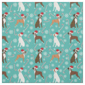 Tissu sucre de canne de boxe chien turquoise (Échantillon)