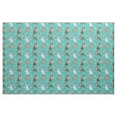 Tissu sucre de canne de boxe chien turquoise (Fat Quarter)