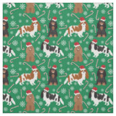 Tissu sucre de canne vert Cavalier King Charles (Échantillon)