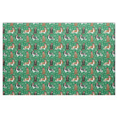 Tissu sucre de canne vert Cavalier King Charles (Fat Quarter)