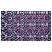 Tissu Sun Mandala, Fuchsia, Navy & White (Fat Quarter)