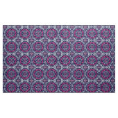 Tissu Sun Mandala, Fuchsia, Navy & White (Yard)