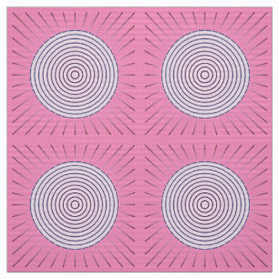 Tissu Sunburst géométrique moderne - Tons de rose