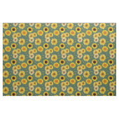 Tissu Sunflowers Dots Green Repeating Pattern Fabric (Fat Quarter)