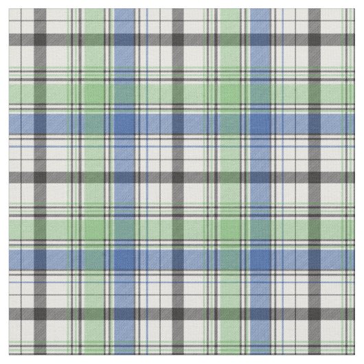 Tissu Superbe Plaid vert et bleu ressort (Fermer)